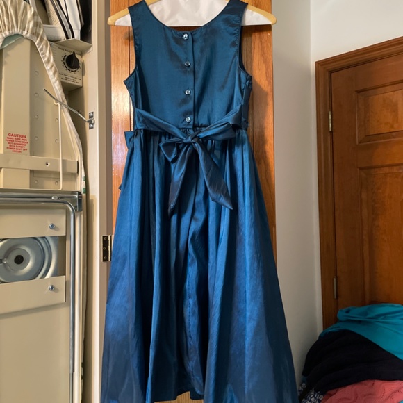 Deep Teal Girls Dress size 12 - Picture 2 of 2